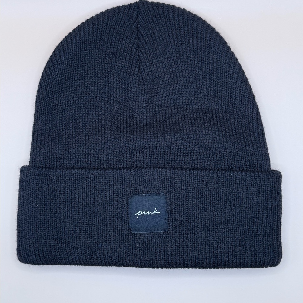 PINK Victoria's Secret Black Knit Beanie